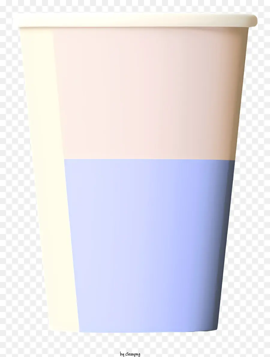 tazza di carta Copertura azzurra di colore rosa pallido manico di vernice bianca - Cuppa di carta azzurra e rosa pallido