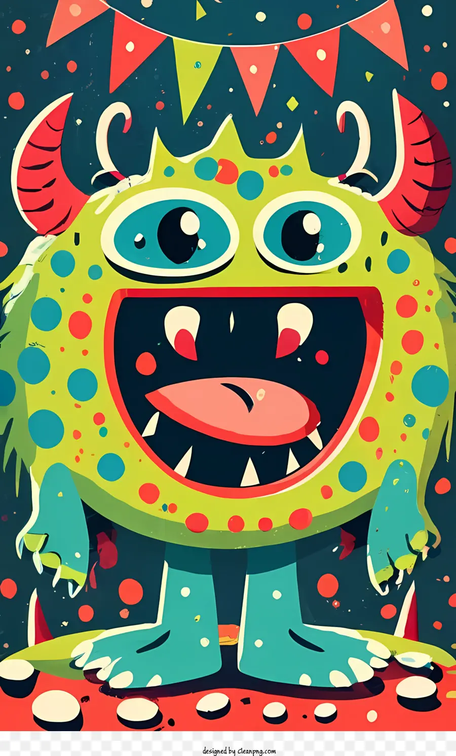 Cartoon Monster Cute Coinful Playful Cartoonish - 