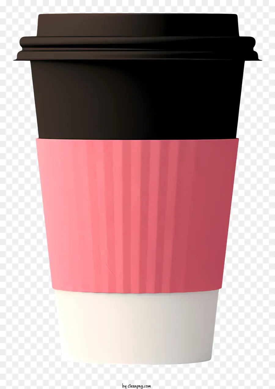 pink cup black lid clear plastic straw transparent cup black background