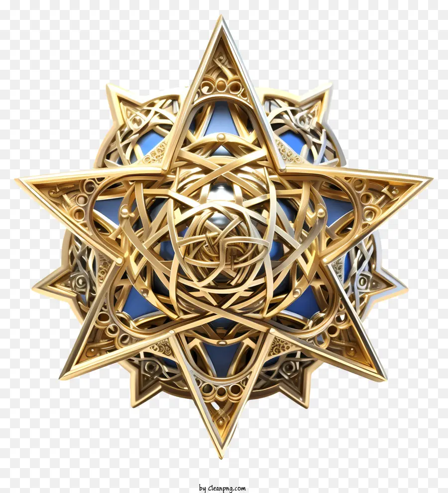 Golden Star - Goldener Stern, umgeben von Kreisen und symbolisierte Kraft