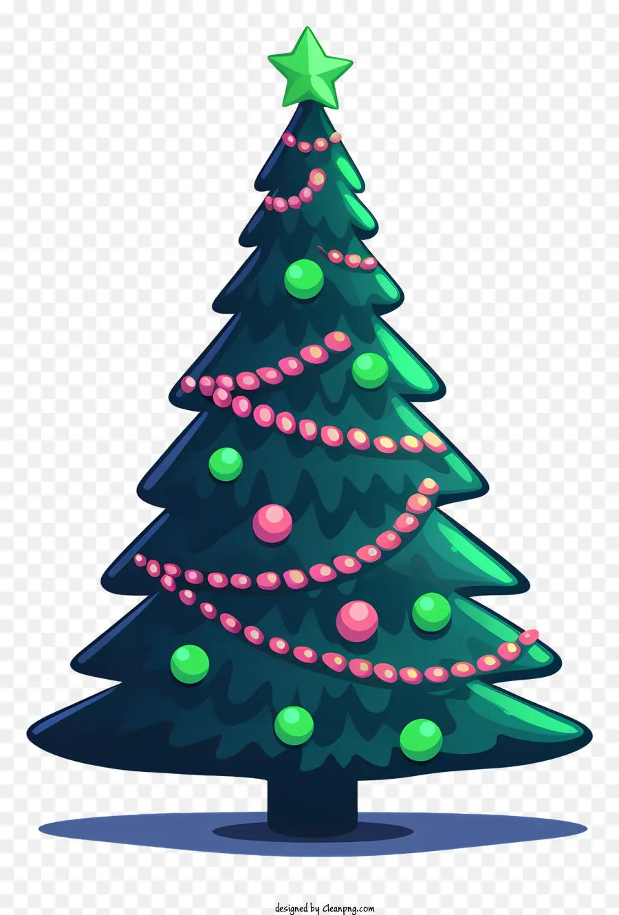 Weihnachtsbaum - Weihnachtsbaum aus grünen und roten Ornamenten