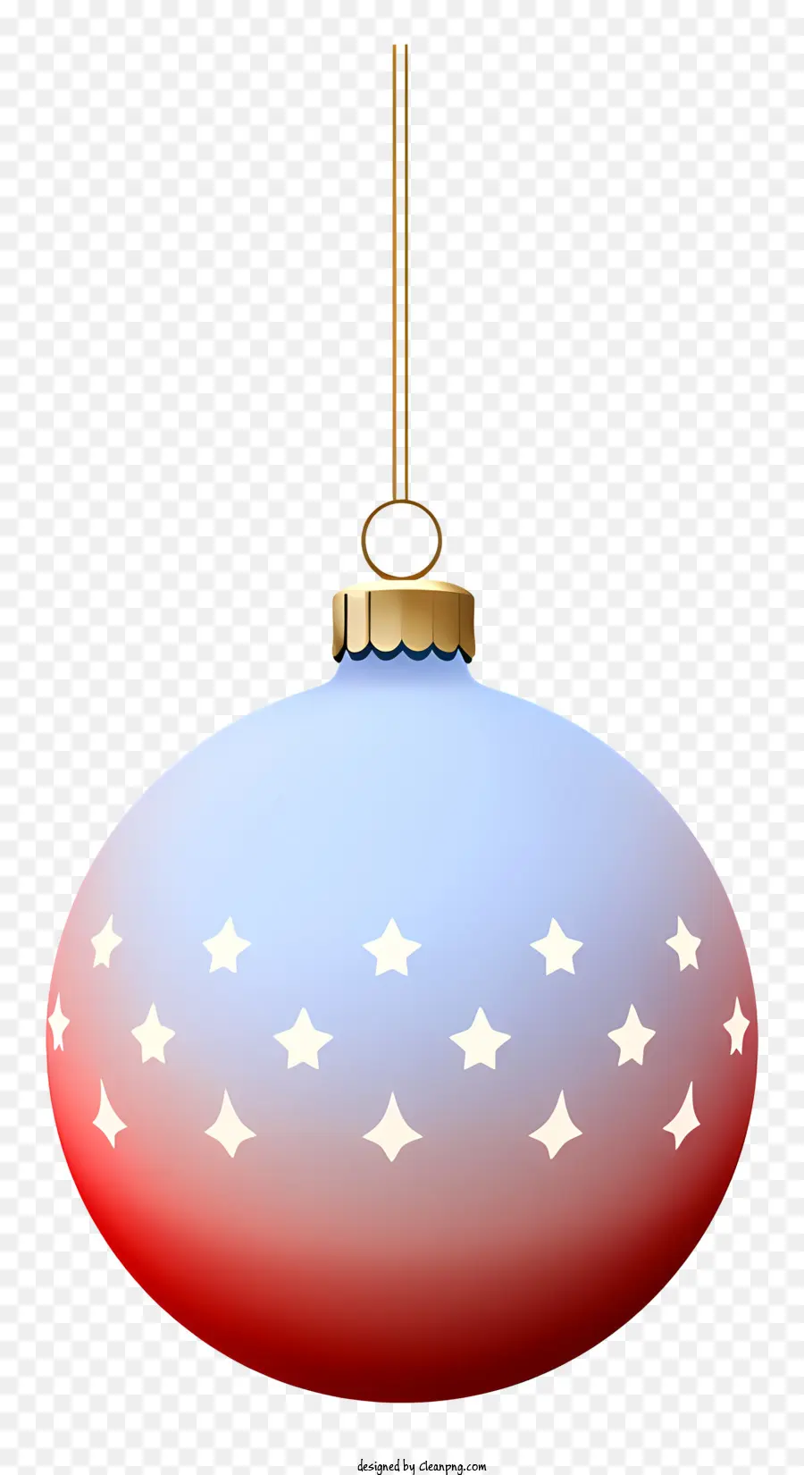 Ornamento di natale - Ornamento natalizio rosso, bianco e blu sulla catena