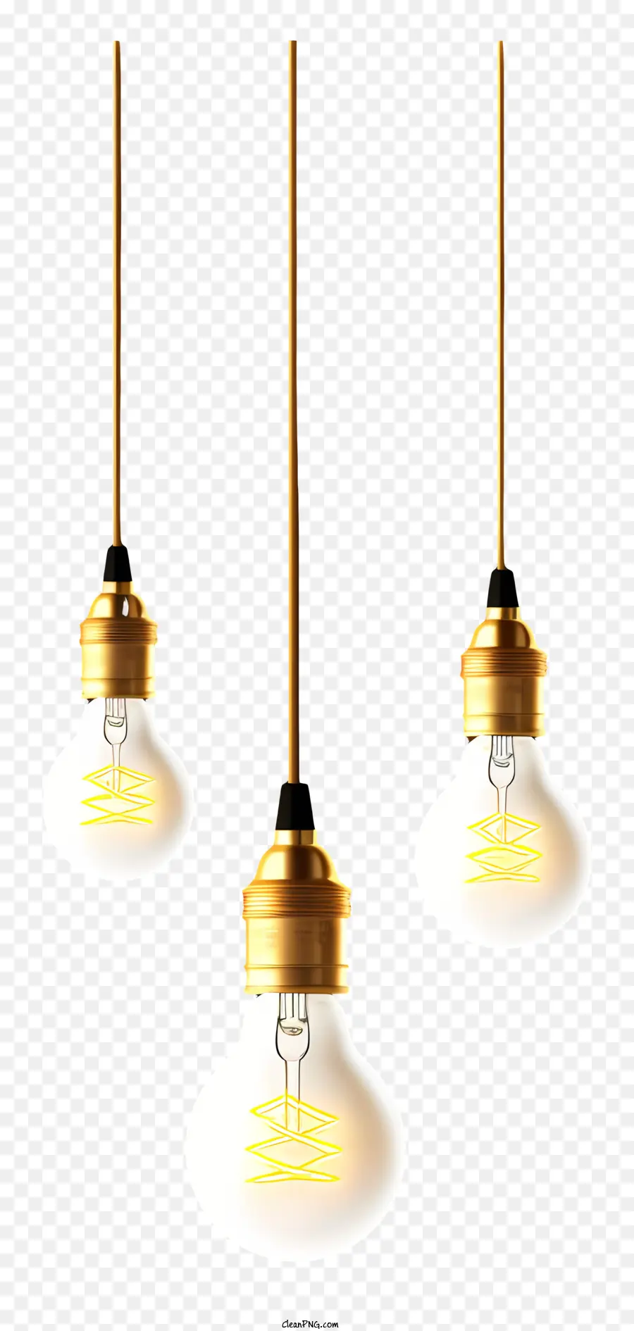 Glühbirnen hängende Glühbirnen Glühbirnen LED -Lampen warmes weißes Licht hängen - Drei Glühbirnen unterschiedlicher Größe und Farbe