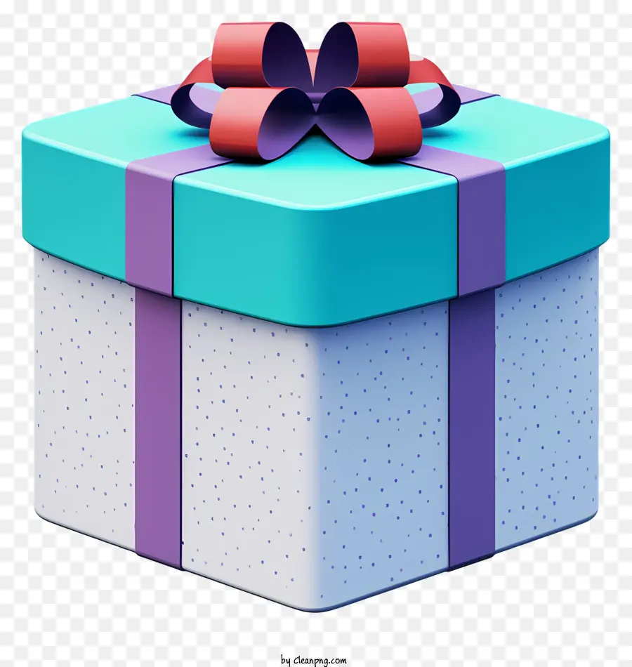 nastro viola - Piccola scatola regalo blu con nastro viola
