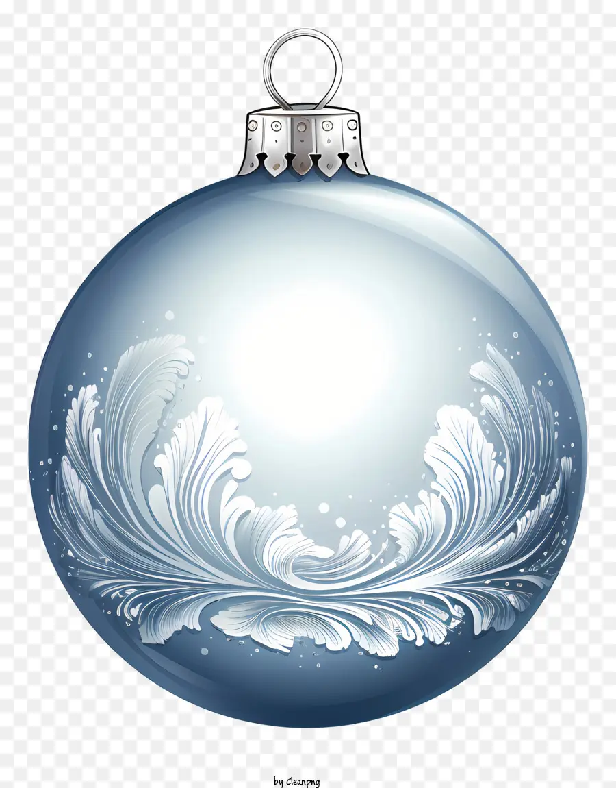blue ornament intricate designs stylized patterns glass ornament swirling waves