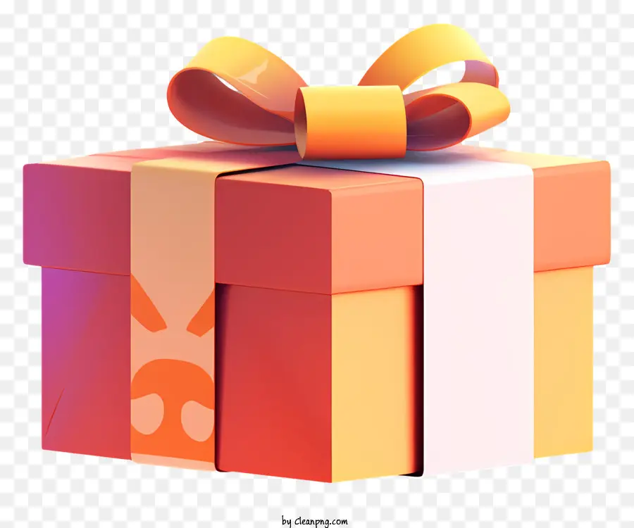 Geschenkbox - Hell gefärbte Geschenkbox mit Bug auf Schwarz