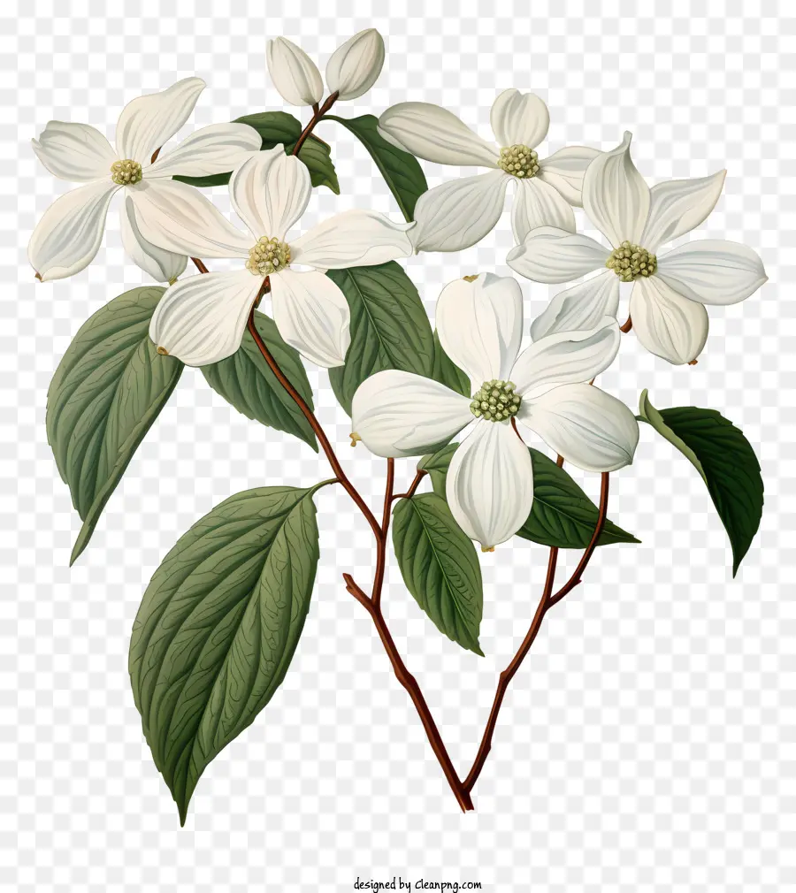 cây có hoa trắng lá xanh và hoa nền đen nền cây lò xo nở cây - Cây có hoa trắng trên nền đen