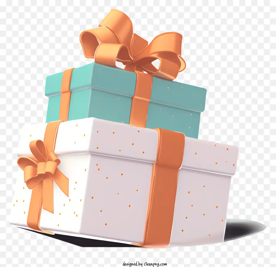 Geschenkverpackung Molka Punktkästen Geschenkboxen Box Dekorationen gestapeltes Kisten - Drei gestapelte Kisten mit Tupfenpapier