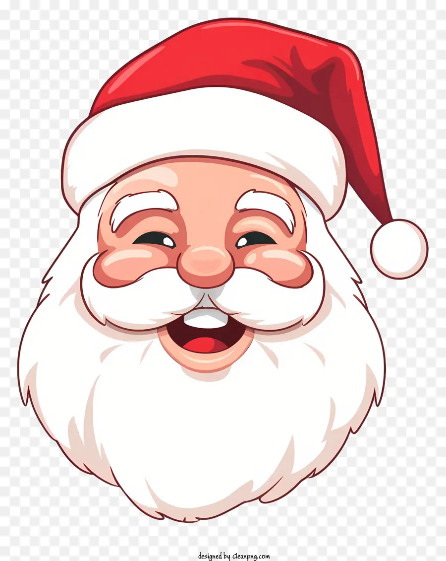 Weihnachtsmann - Lächelnd Santa Claus trägt Rot und Weiß