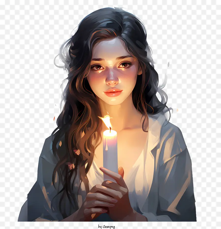 Gedenken an Kerzenfrau Girl Candle Night - 