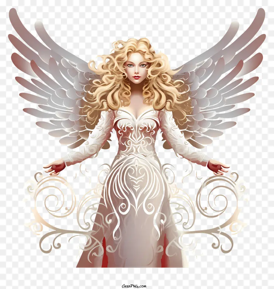 Flügel - Weiblicher Engel ausstrahlt Gnade und Ruhe