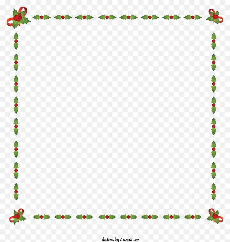 Frame di sfondo bianco - Frame di Natale con nastro verde e rosso