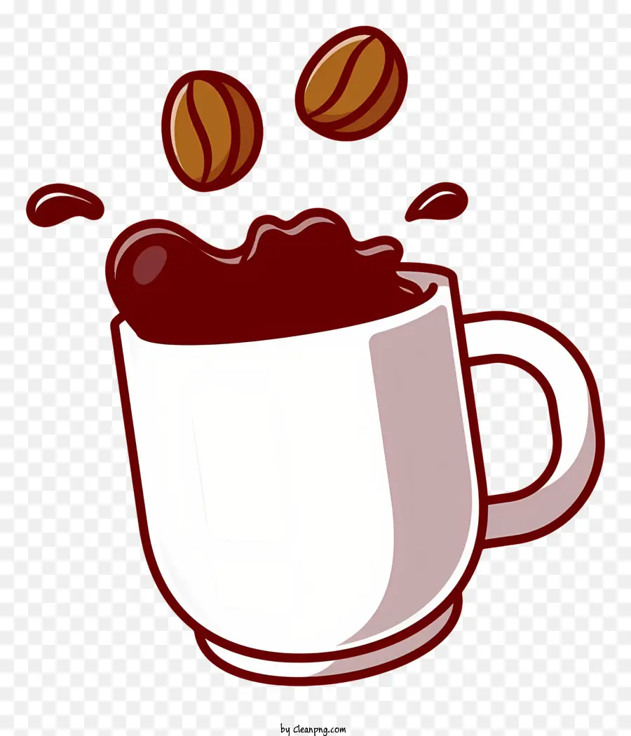 Kaffee - Tasse Kaffee, Schokoladenverschmutzung ähneln Blut