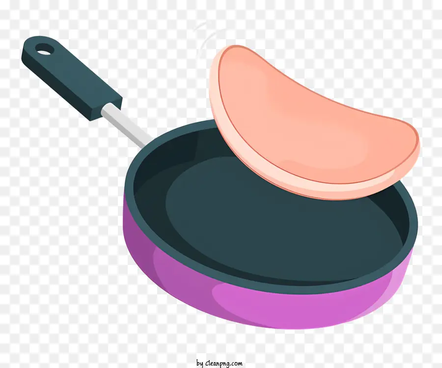 grasso di coperchio per alimenti salsiccia - Padella con cucina di salsiccia su sfondo nero