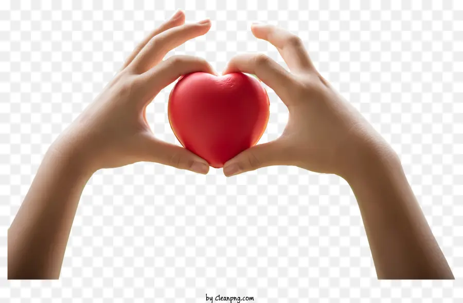 Herzform - Hände bilden Herzform mit schwarzem Hintergrund