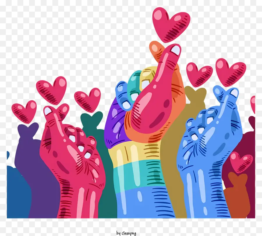 love hope unity togetherness multicolored hearts