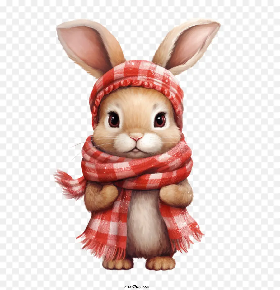 con thỏ mùa đông thỏ con động vật dễ thương - 