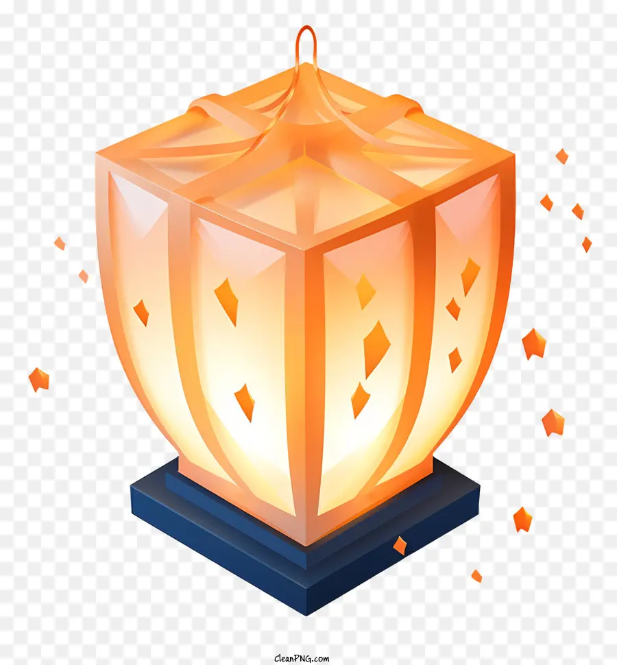 Lantern Candle Fromcionamento Sparkles Square Forma - Lanterna scintillante con candela in forma quadrata