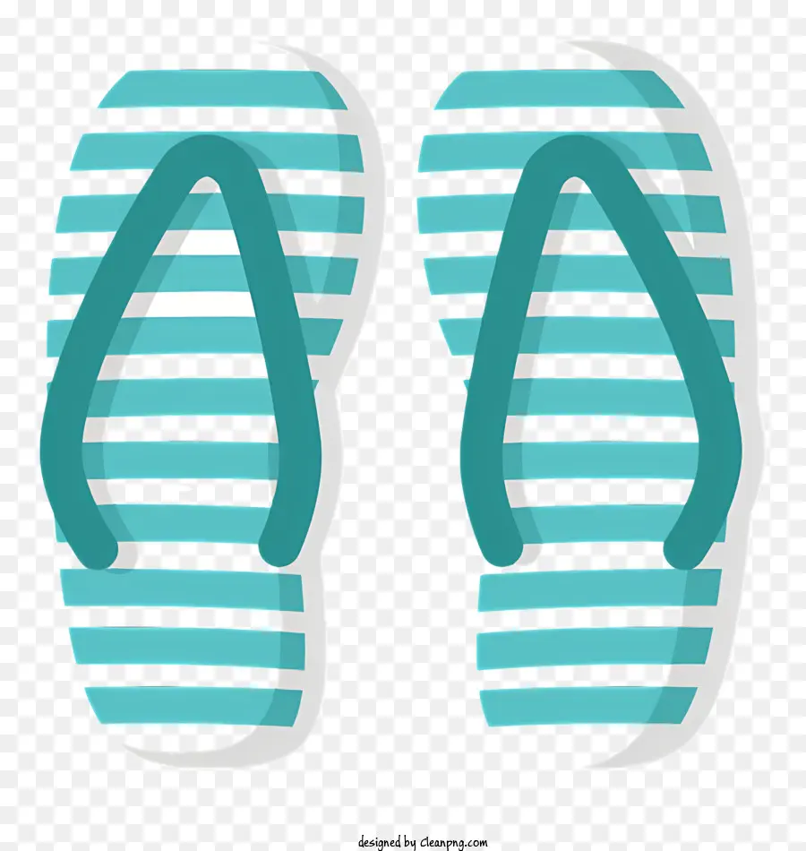 flip flops blue and white stripes sole pattern white upper portion logo