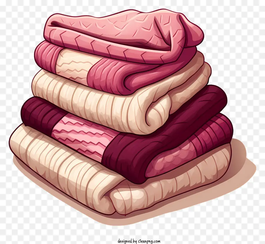 Strickpullover verschiedene Farben Muster gestreift - Gestapelte gestapelte Pullover in verschiedenen Farben und Mustern