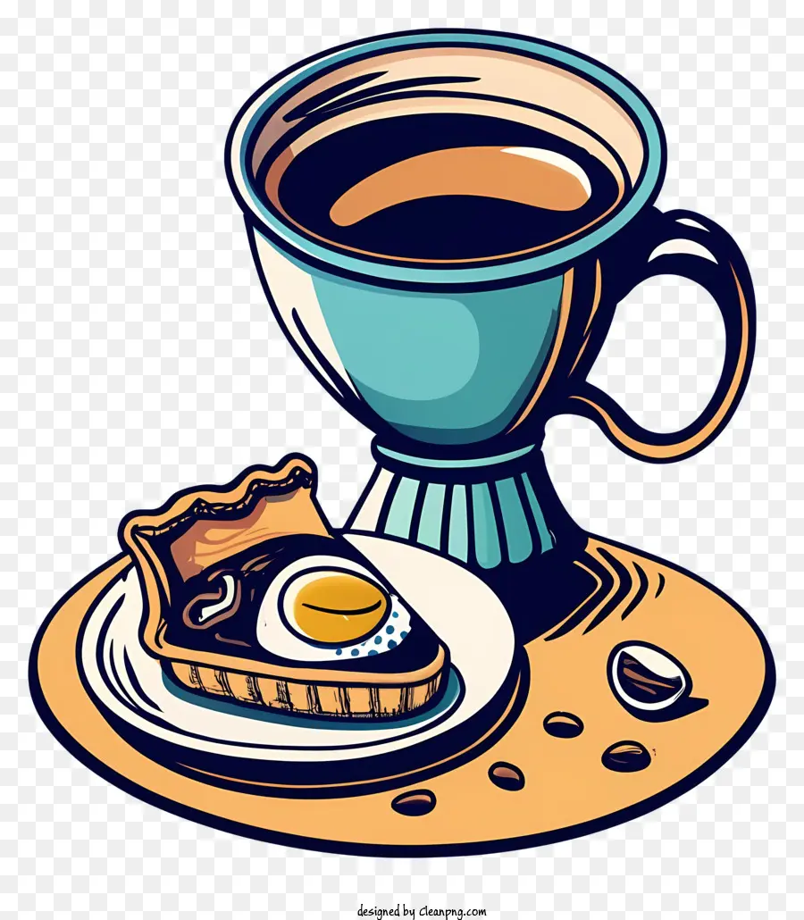 cà phê - Cà phê cổ điển và bánh với trứng nứt