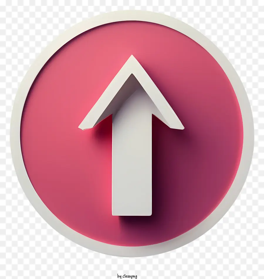 Pink Taste Circular Button Button Upward Pfeilknopf rechtliche Pfeilknopf glänzende Taste - Rosa kreisförmiger Knopf mit glänzendem weißen Pfeil