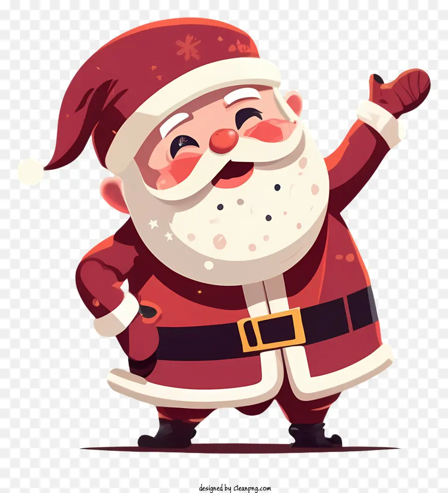 Weihnachtsmann - Cartoon Santa Claus lächelt und zwinkern glücklich