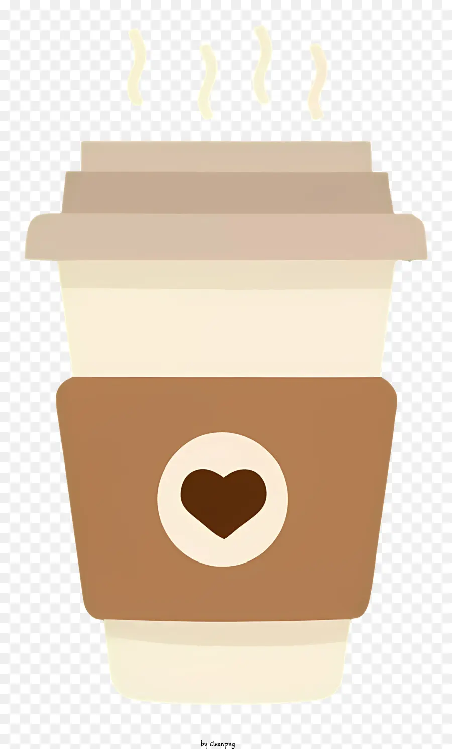 cà phê - Trán cà phê hấp bằng nhãn dán trái tim