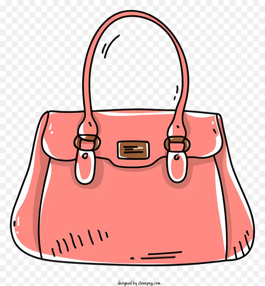 pink purse leather handle leather strap shoulder purse top flap open