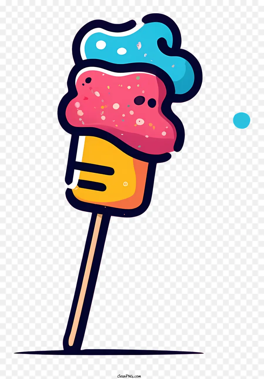 colorful ice cream cone frosted ice cream cone swirled ice cream cone frosting ice cream cone stylized ice cream design