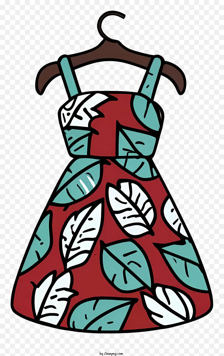 Váy không tay Scoop Dress Dòng trang phục trang phục áo lót váy đầy đủ váy dài - Chiếc váy hoa văn màu đỏ và màu xanh lá cây với đường viền cổ áo