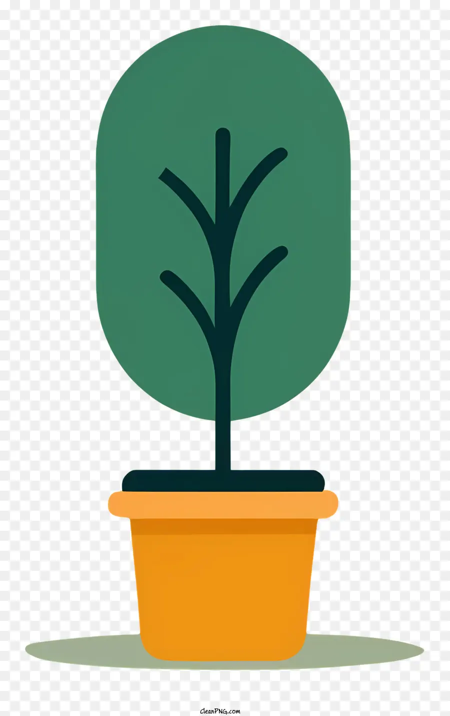 Topfpflanze kleine pflanzliche pflanzliche Pflanze grüne Pflanzenblätter - Illustration einer kleinen Topfpflanze am Tisch