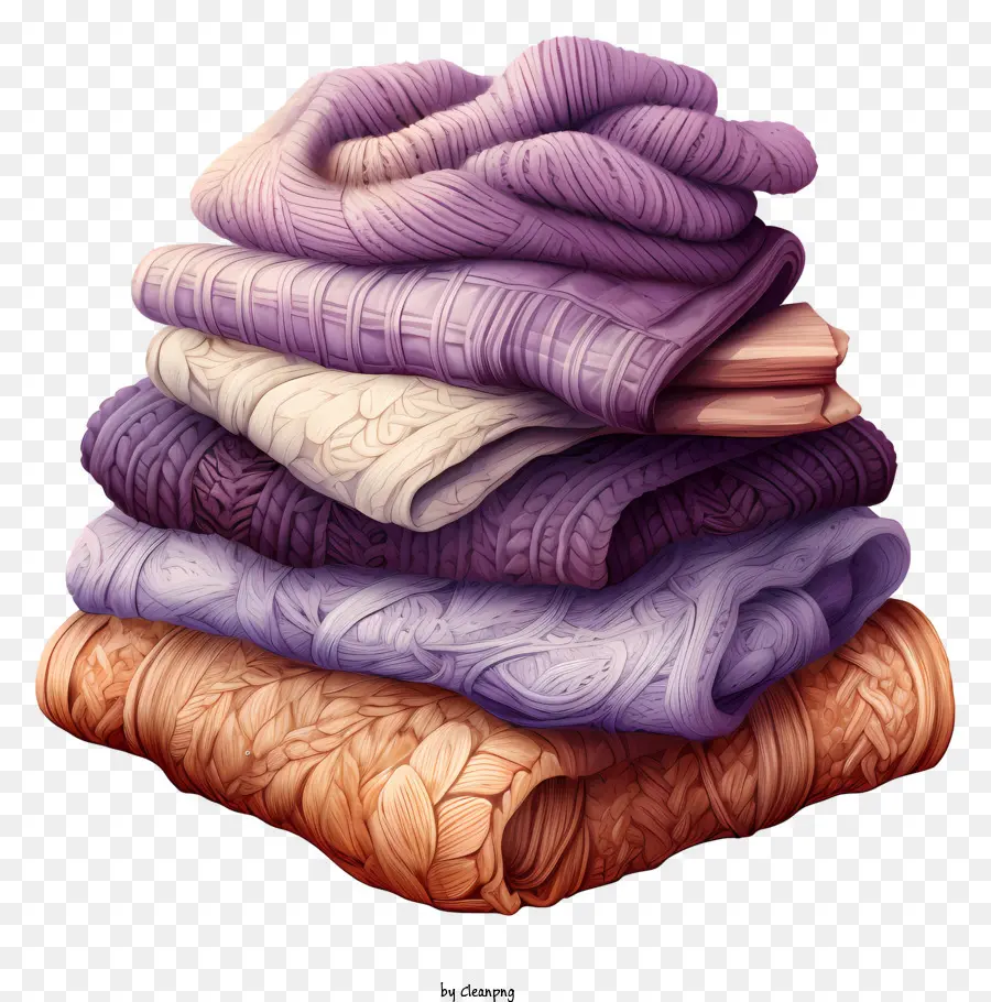 Chăn vật liệu lụa bông vải lanh - Đống chăn gấp trong các màu/vật liệu khác nhau