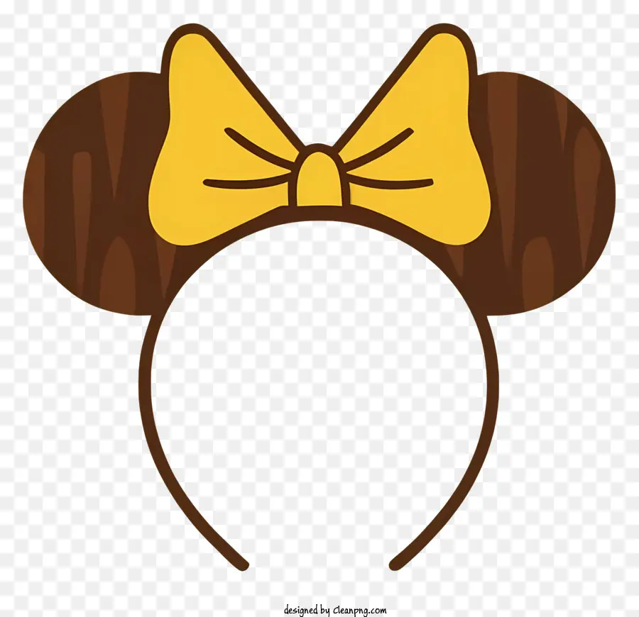 Bunny Stirnband brauner Bogen Stirnband Hasenohren Zubehör Papier Stirnband Pappe Stirnband - Braunes Stirnband mit großem goldenem Hasenbogen