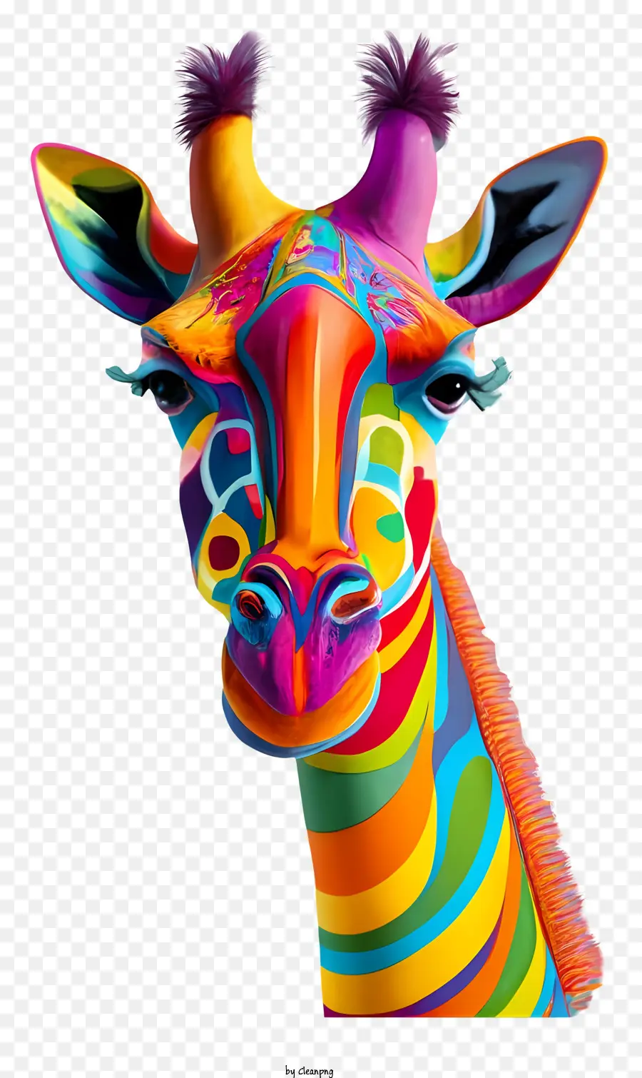 giraffe colorful design long neck long legs long tail