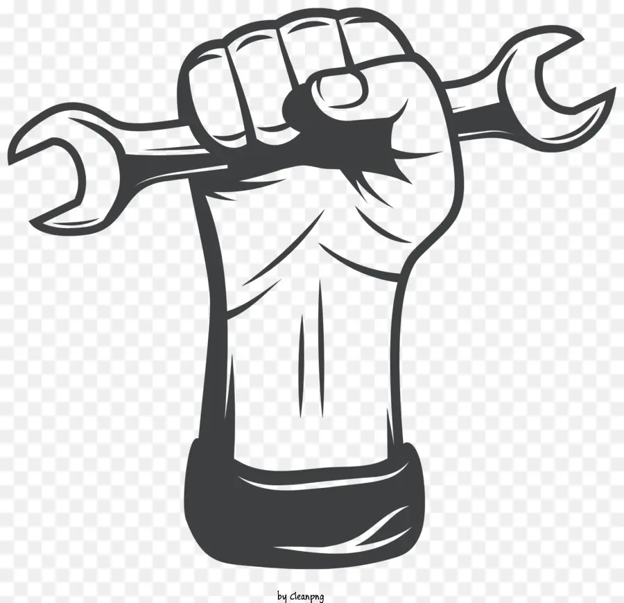 fist wrench power strength symbolism