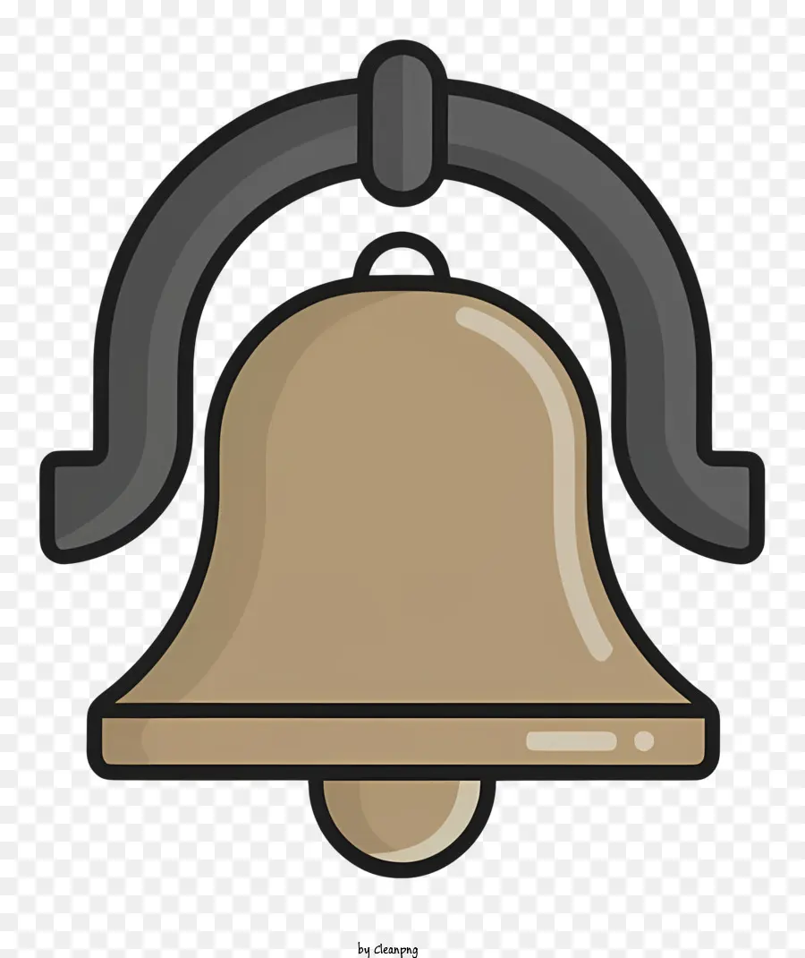 Bell zeichnen runde Bell Metal Bell Black Bell Bell mit Griff - Realistisches Bild von Metallglocke mit Griff