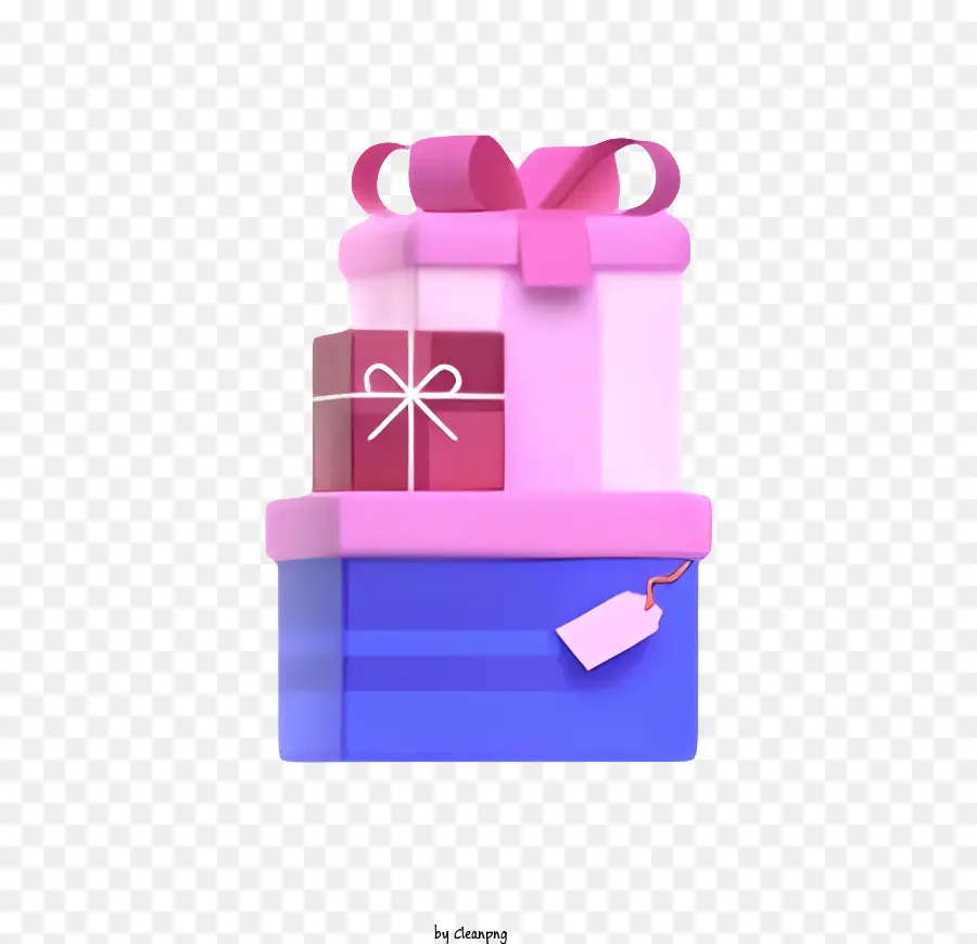 Scatole regalo Ribbon Wapping Paper Bows Rosa e blu - Due scatole regalo avvolte in blu e rosa
