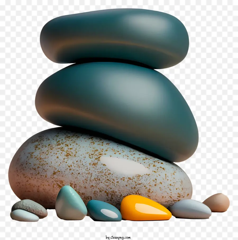Stones Farben Stapel unregelmäßig blau - Gestapelte Steine ​​verschiedener Farben, nicht interaktives Bild