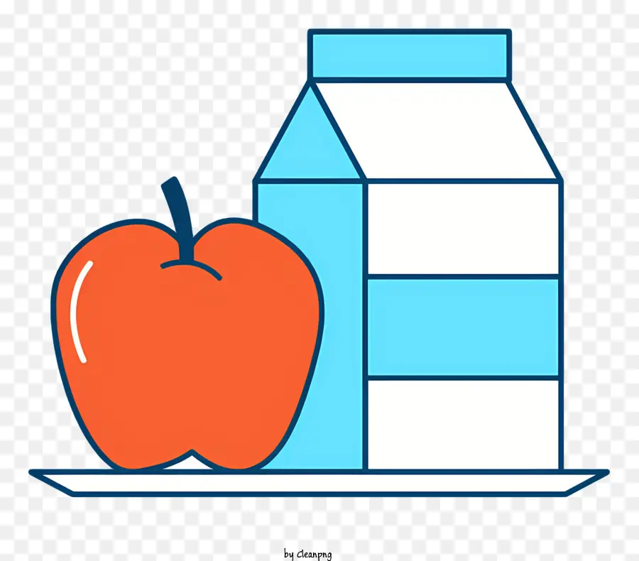 Placa di vetro Bottiglia di vetro succo arancione bottiglia - Immagine piatta di mela rossa e bottiglia di succo d'arancia su piastra di vetro, senza ombre o luci