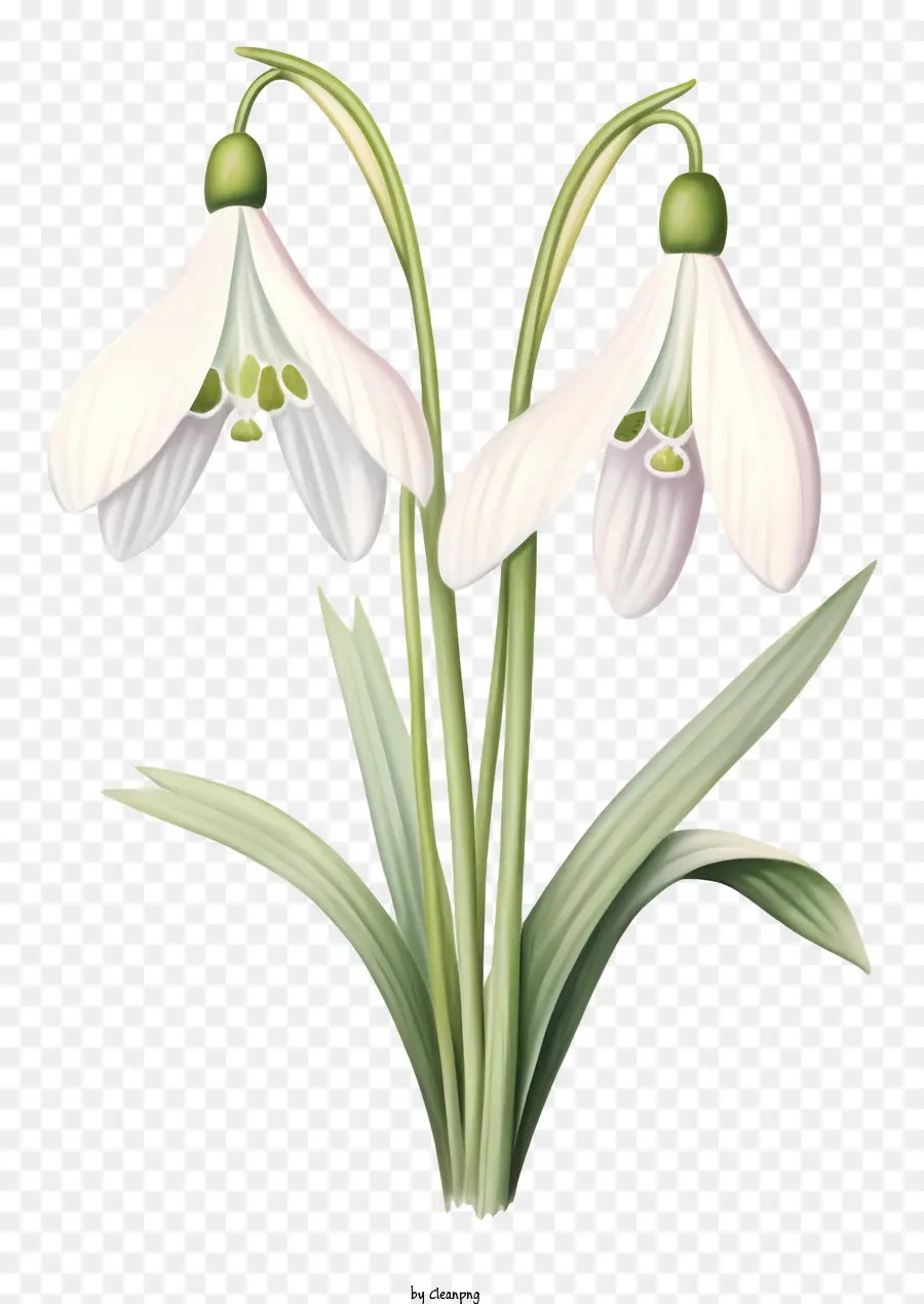 weiße Blume - Schwarz -weißes Foto der Schneeglöckchenblume