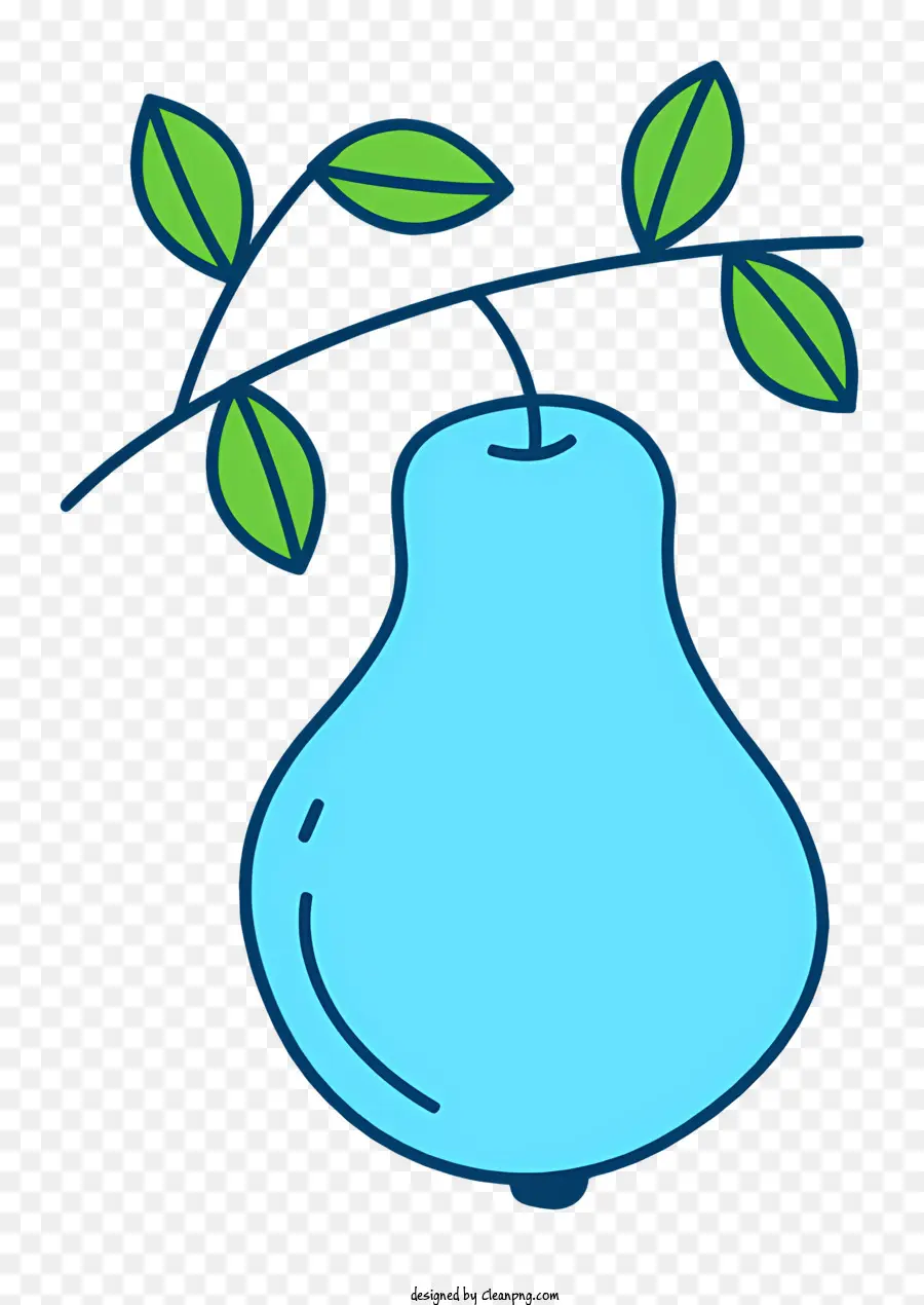 trái cây trái cây màu xanh lá cây màu xanh nhạt nền màu đen - Hình minh họa của quả lê nhỏ với lá xanh