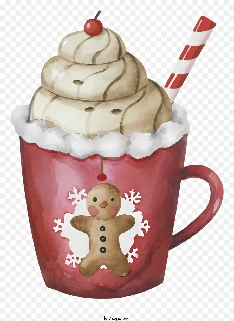 Kẹo dẻo - Red Geramic Cup với sô cô la nóng và marshmallow