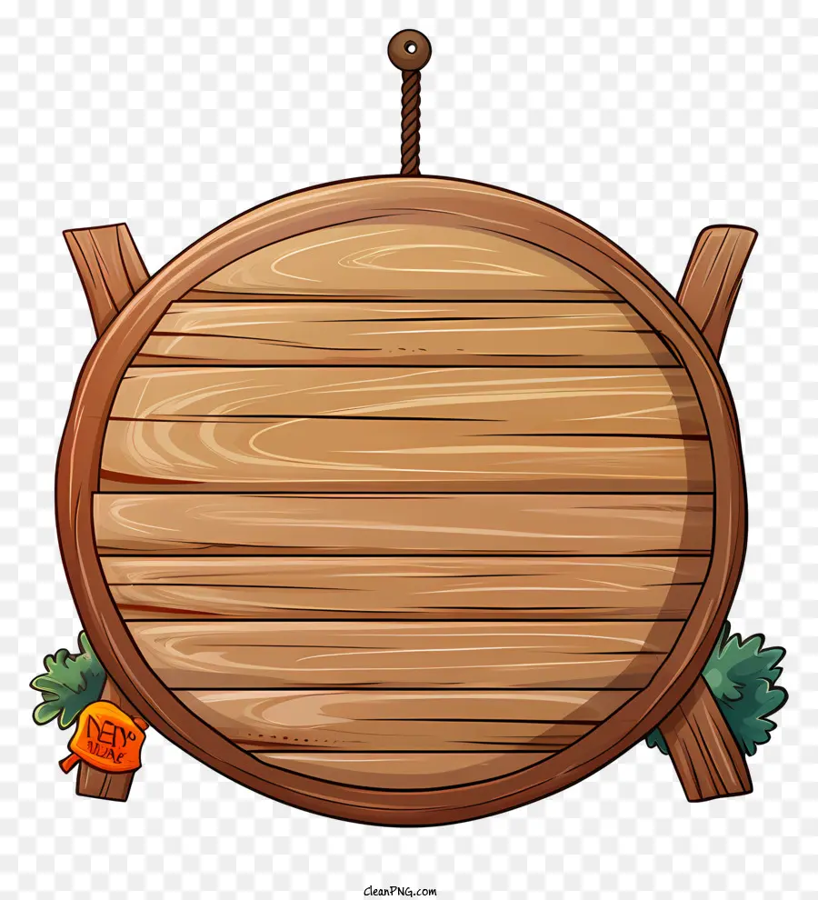 Holzschild - Holzschild mit Loch, Ahorn Finish, einfaches Design