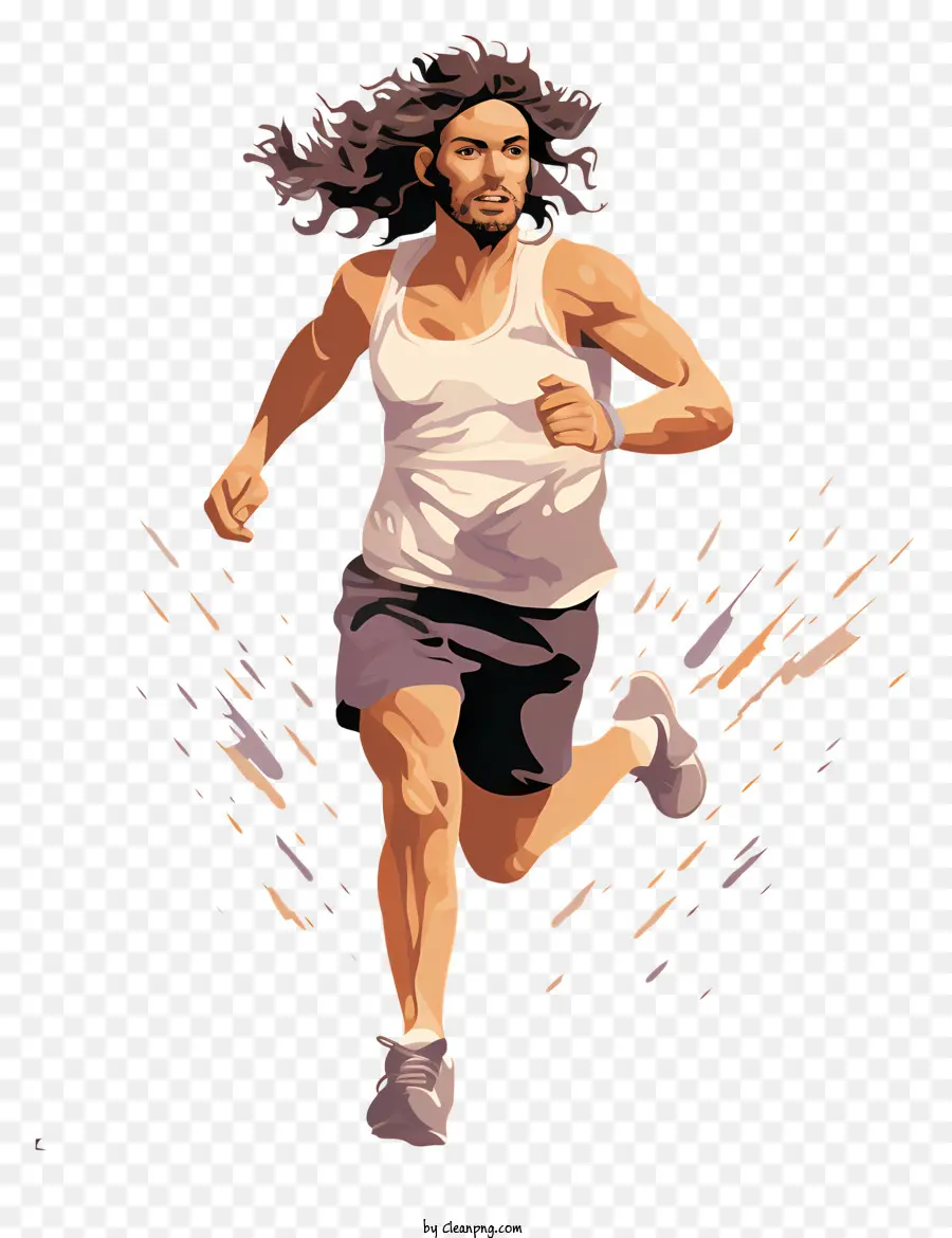 running exercise fitness determination long hair