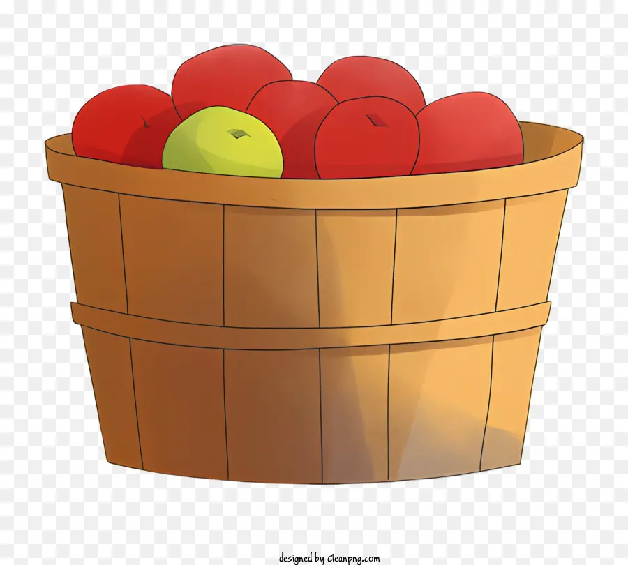 Holzkiste rote Äpfel raue Holzoberfläche variieren Größen variierende Farben - Offene Holzkiste mit gemischten Äpfeln gefüllt