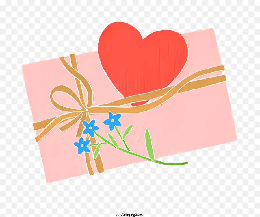 Valentinstag - Valentinstagsgeschenk mit rosa Schachtel und Herz