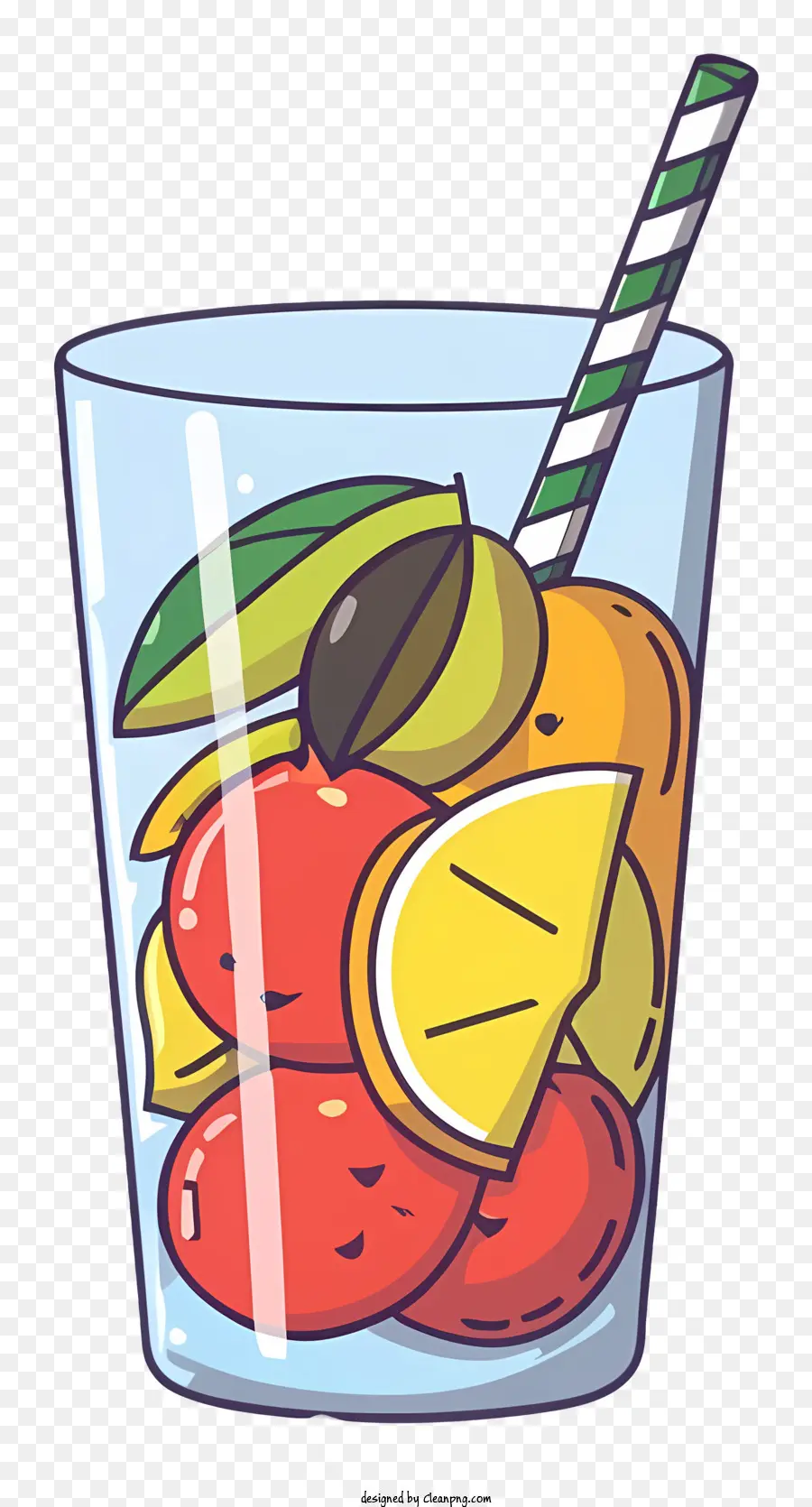 Obst Cocktailglas Obst Zitrusfrüchte Sommergetränke fruchtige Getränke - Glas mit fruchtigem Getränk, geneigtes, symmetrisches Muster