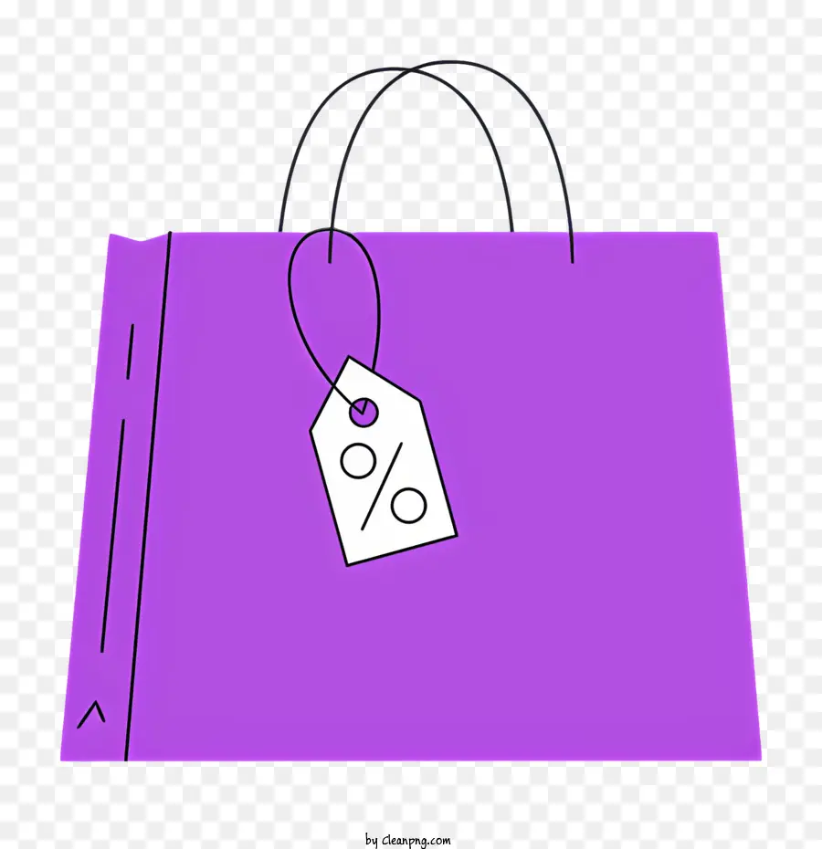 Endverkauf - Beschädigte lila Einkaufstasche, 50% Rabatt auf Verkauf