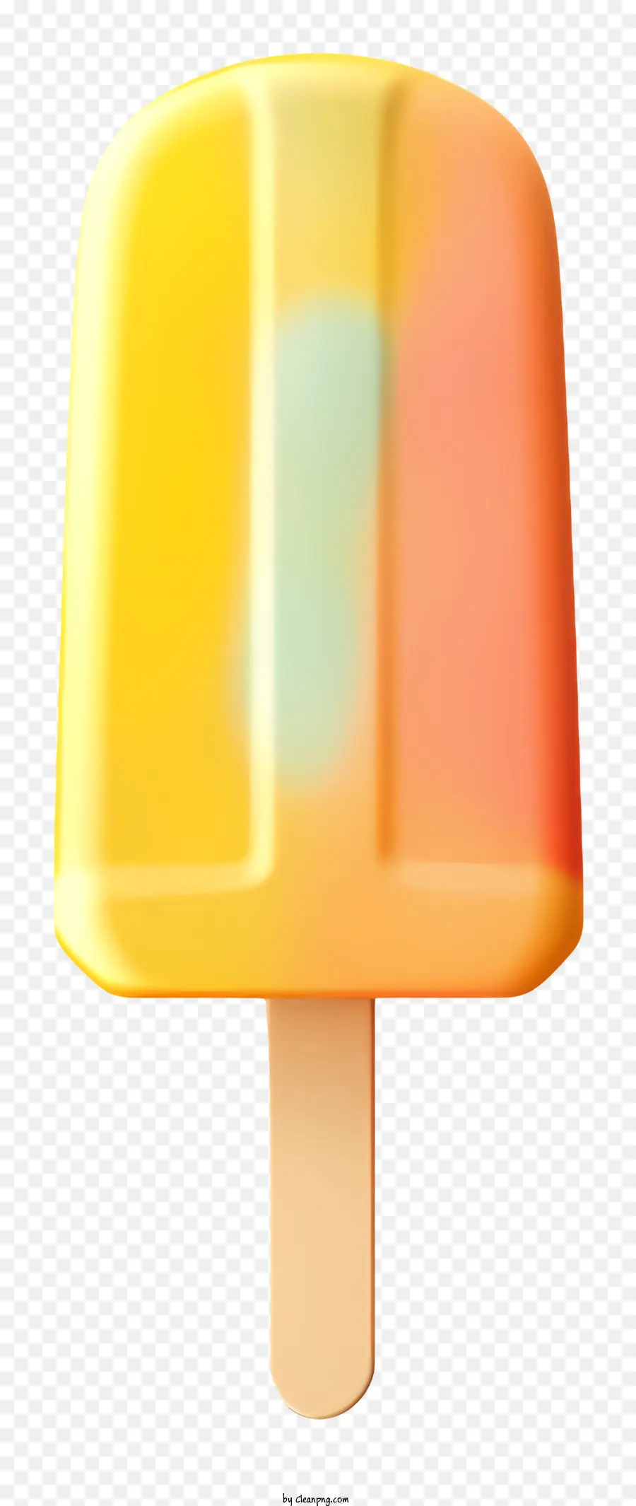 Eiscreme Pop gelb und rotes Bubblegum Geschmack Holzstab Holzgröße - Bunte Eiscreme Pop mit Bubblegum und Stroh